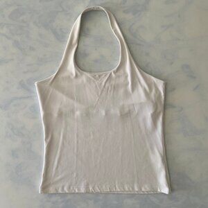 Anchor Blue White Spandex Halter Top